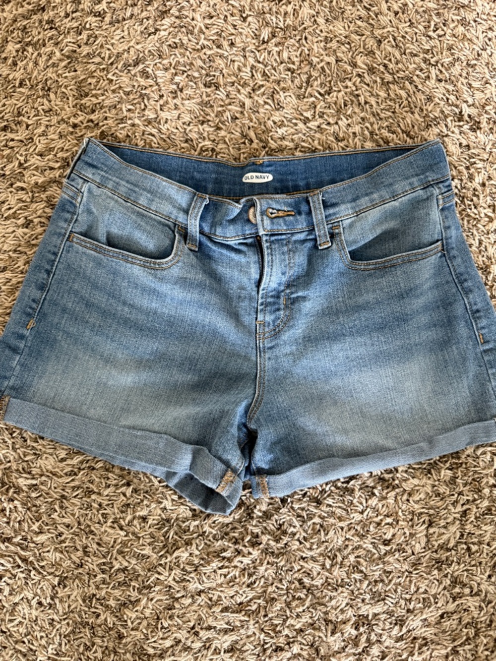 Old Navy Medium Blue Denim Roll-Cuff Women's Shorts